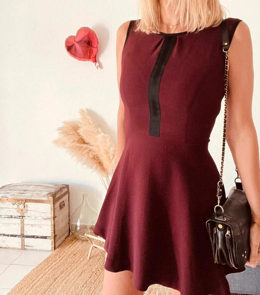 Robe skater bordeaux Sandro - taille 1 - B-251031-4330