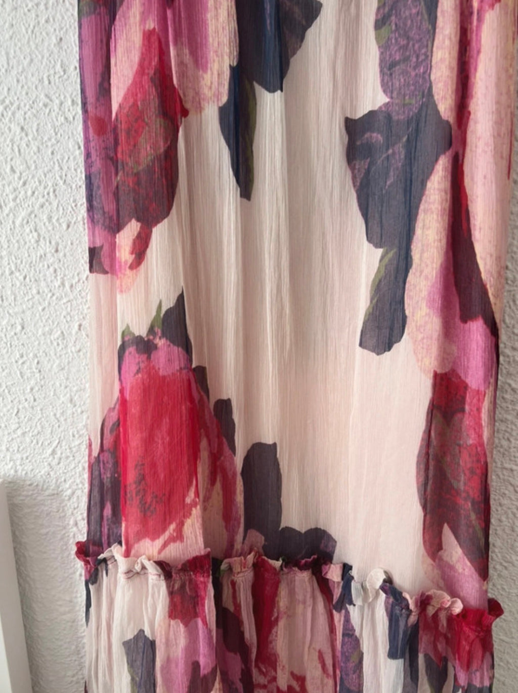 Robe longue fleurie smockée rose Zara Basic – Taille 36
