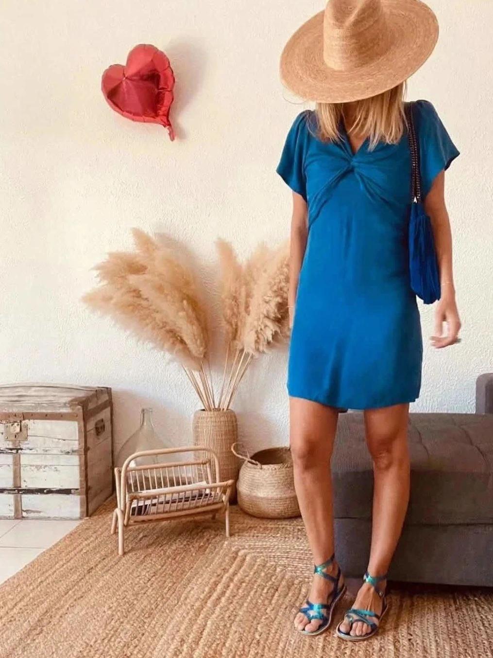 Robe courte bleue Suncoo Paris - Taille 1