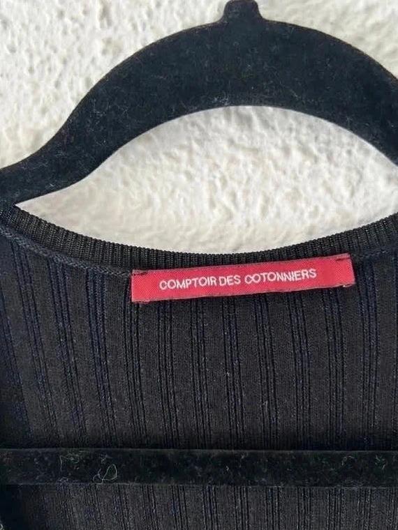Robe Comptoir des Cotonniers midi côtelée noire - taille 38/40