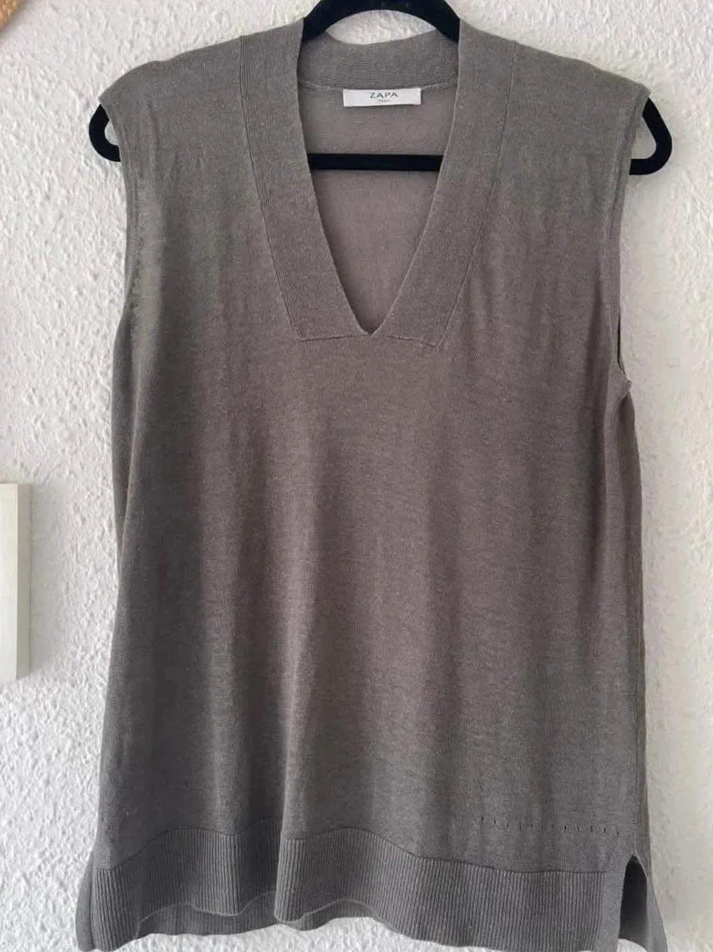 Top sans manches en lin Zapa – Taille 38