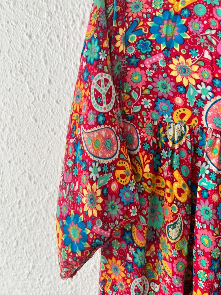 Robe Daisy Marseille imprimé psychédélique foisonnant - taille unique - B-260411-4498
