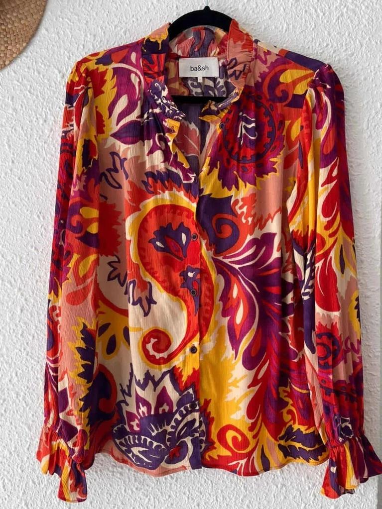Blouse neuve imprimée viscose Bash – Taille 1 S