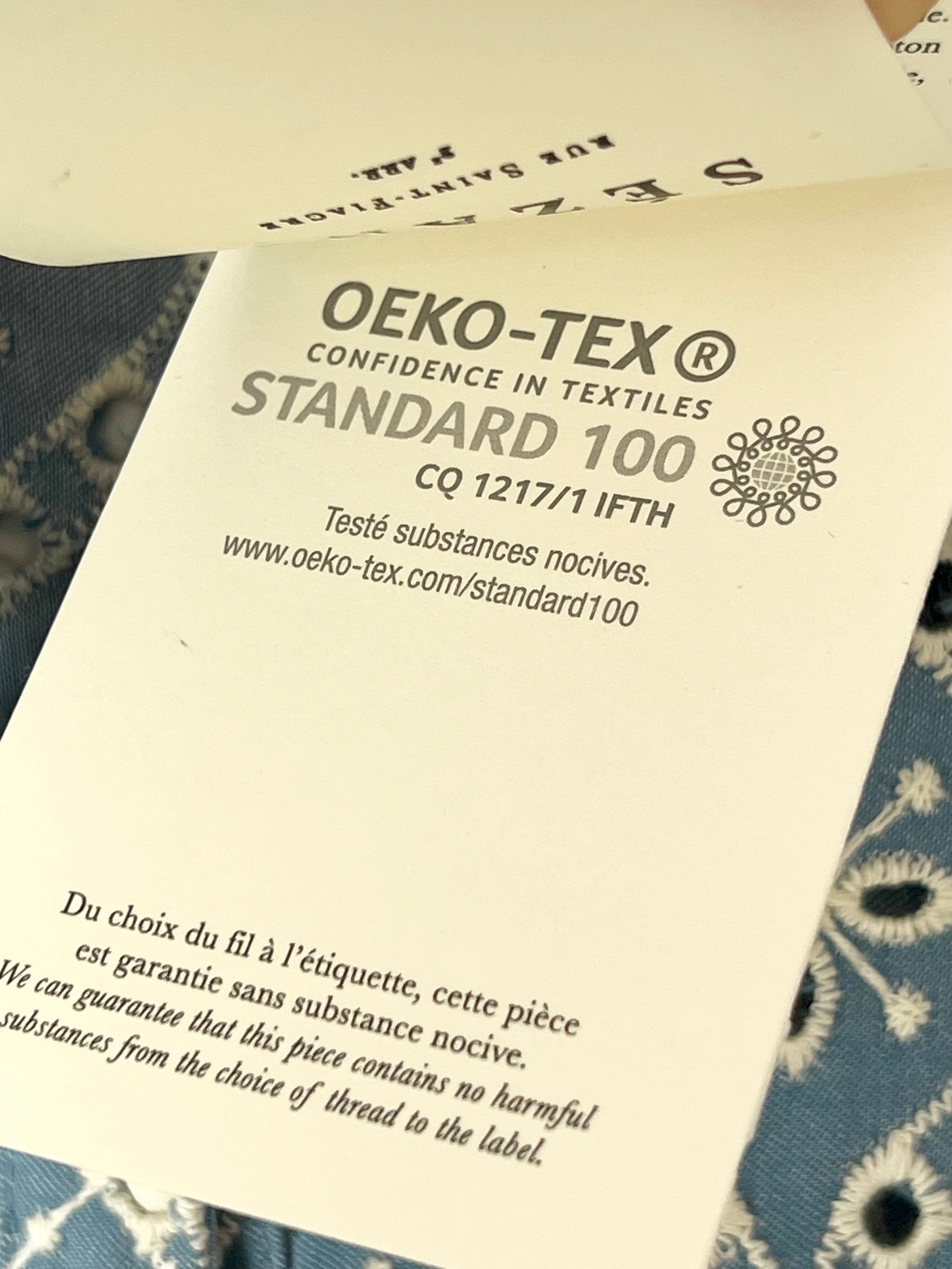 Chemise broderie anglaise sans manches bleue Sézane – Taille 36