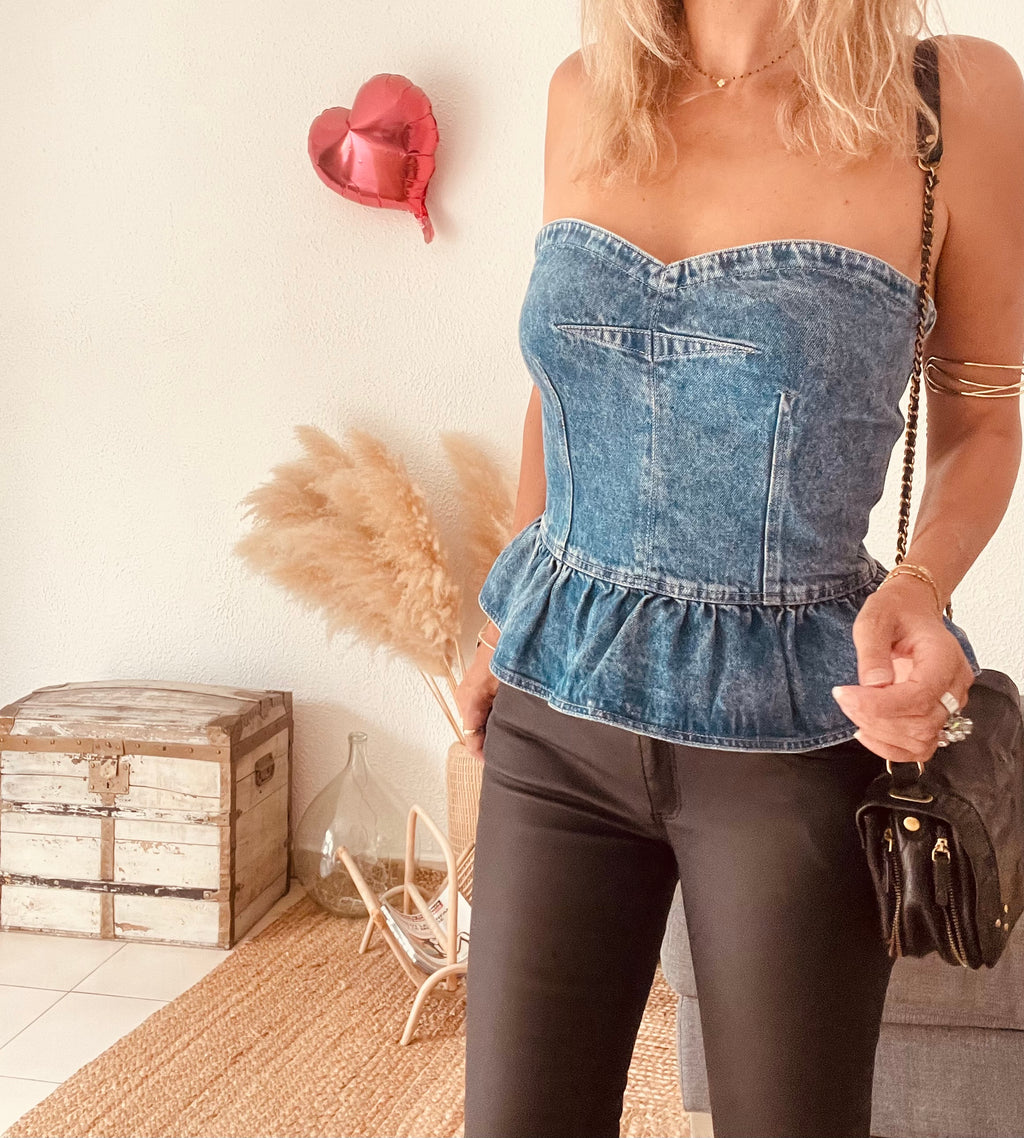 Top bustier denim Isabel Marant Étoile