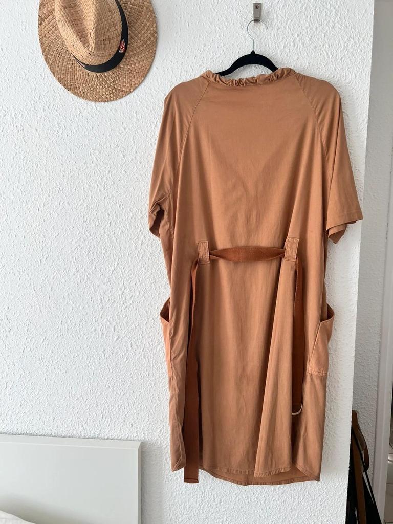 Robe Eva Kayan camel tencel-coton - taille 40