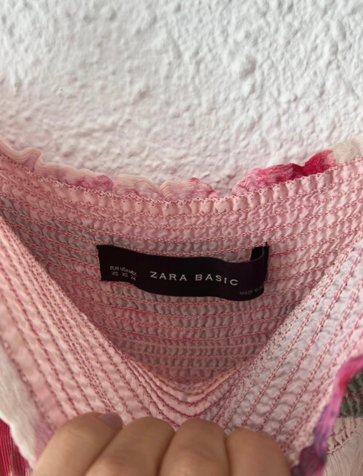 Robe longue fleurie smockée rose Zara Basic – Taille 36