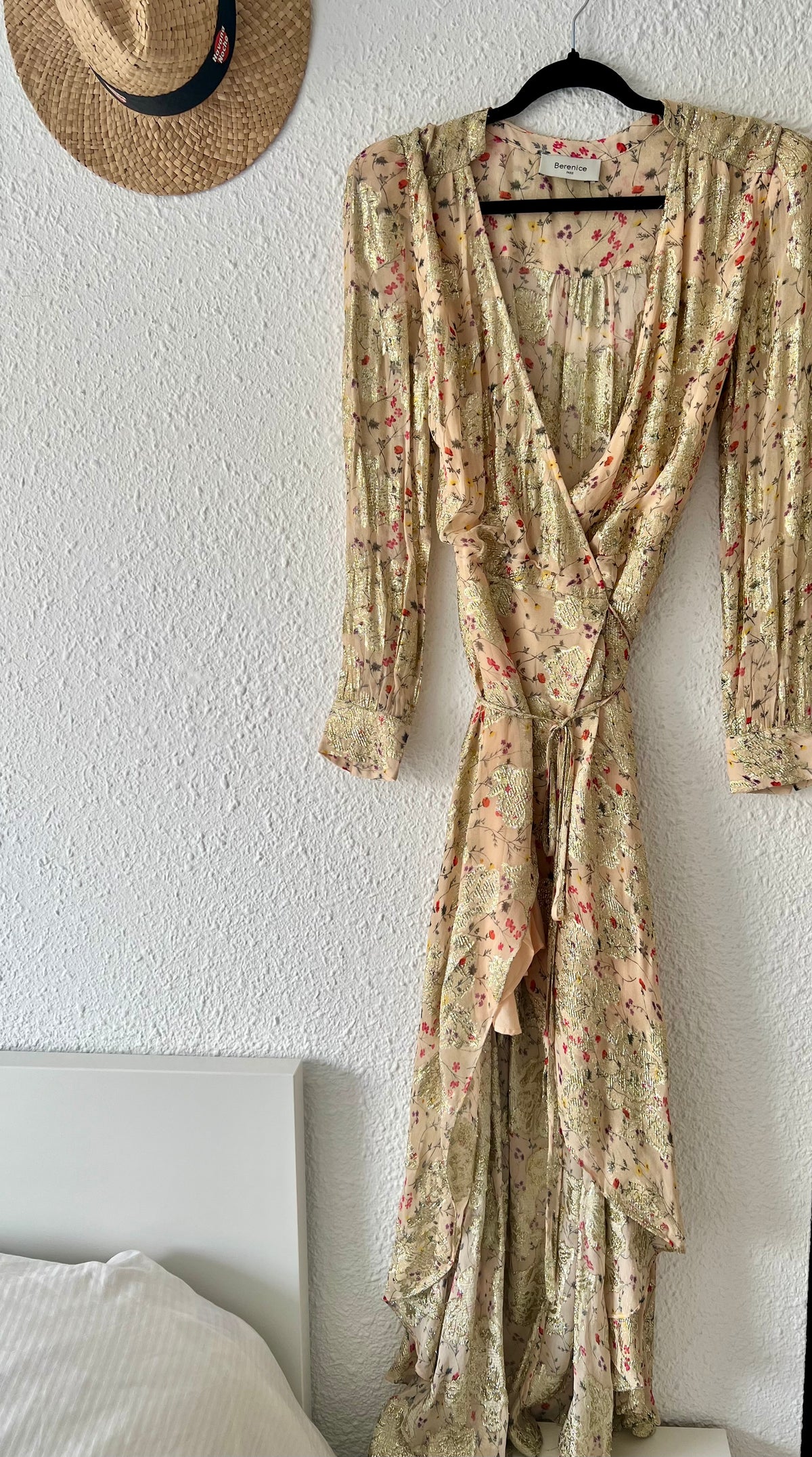 Robe portefeuille longue fleurie Berenice