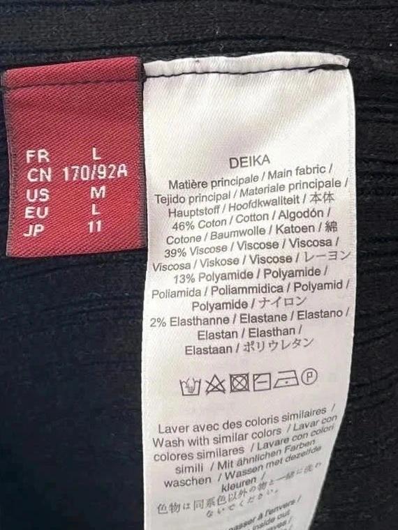 Robe Comptoir des Cotonniers midi côtelée noire - taille 38/40