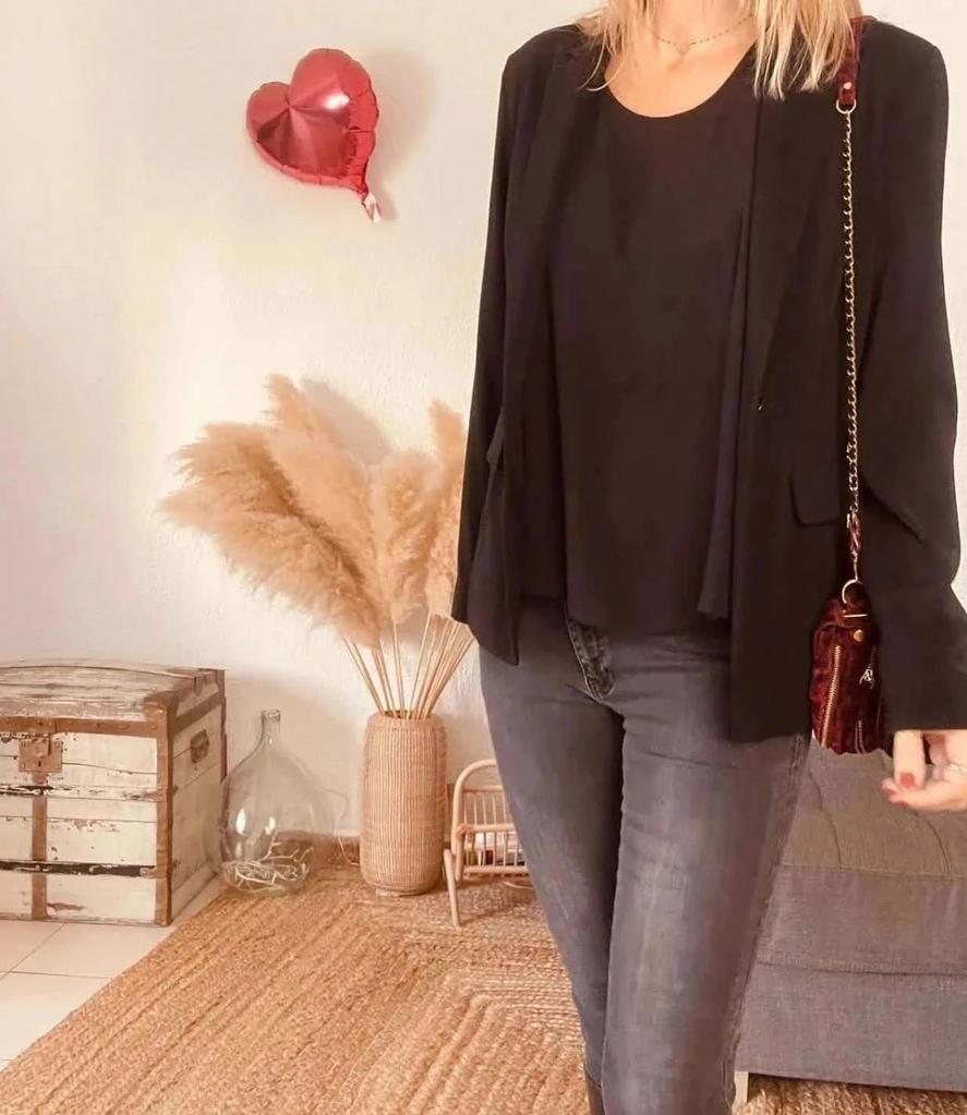 Veste blazer noire Irié Wash– Taille L – Coupe chic