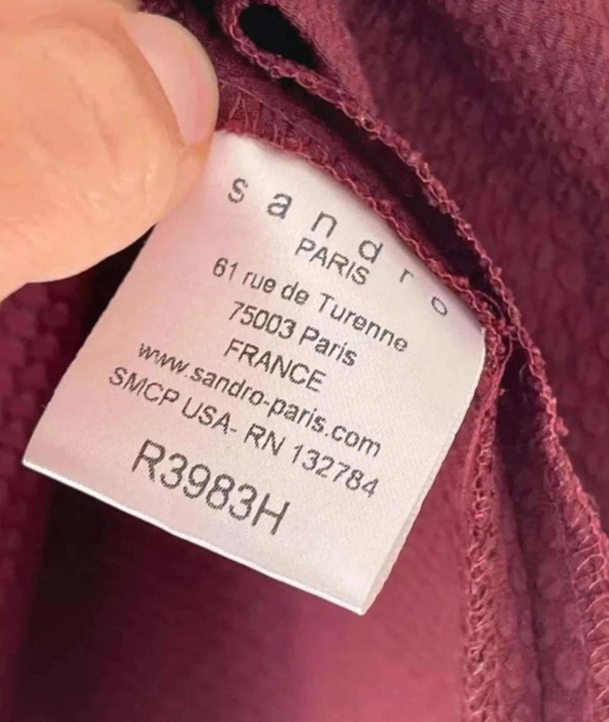Robe skater bordeaux Sandro – Taille 36/38 -b-251031-4330