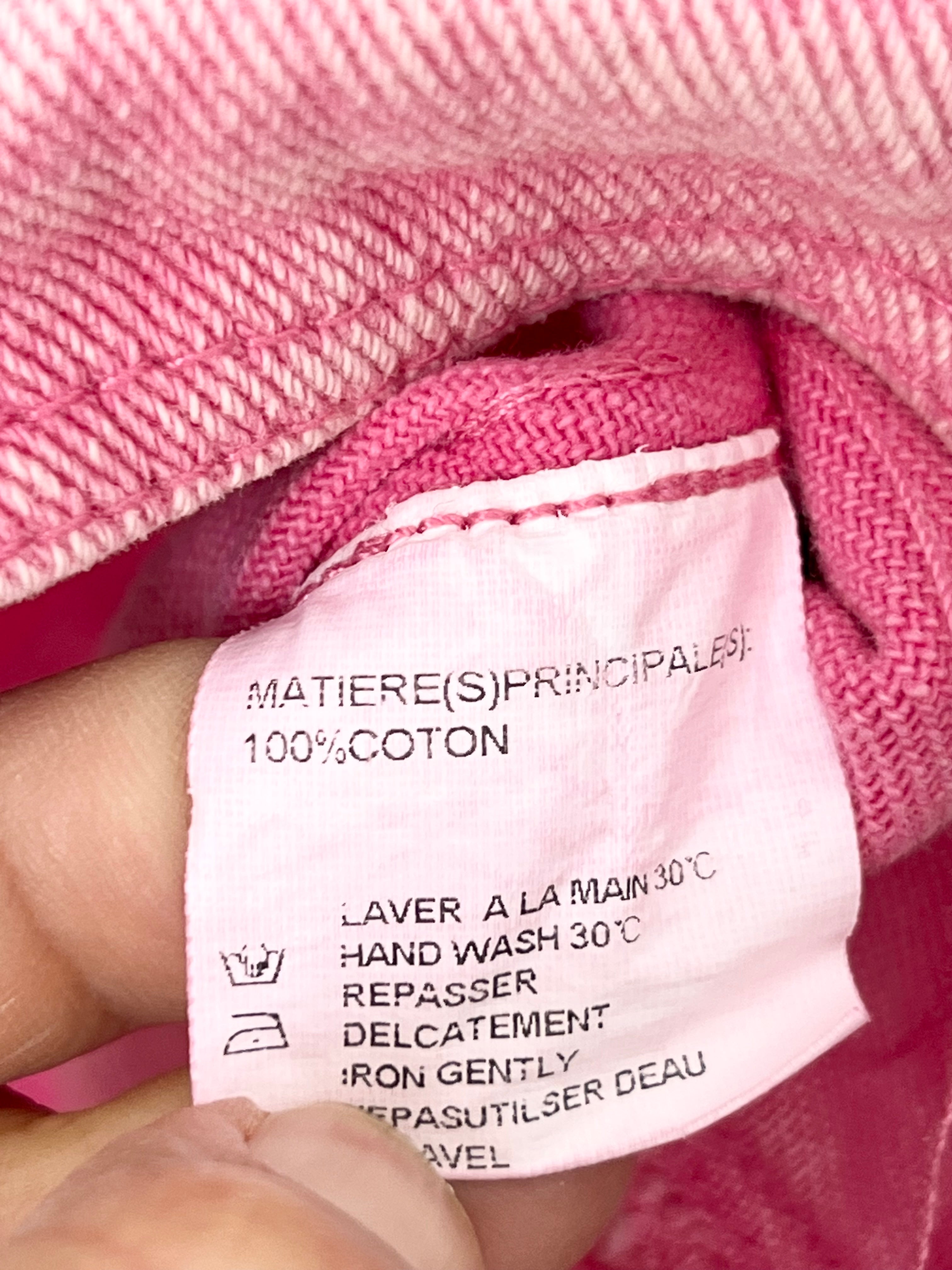 Titre : Gilet en jean rose délavé Ciminy Paris – Taille M