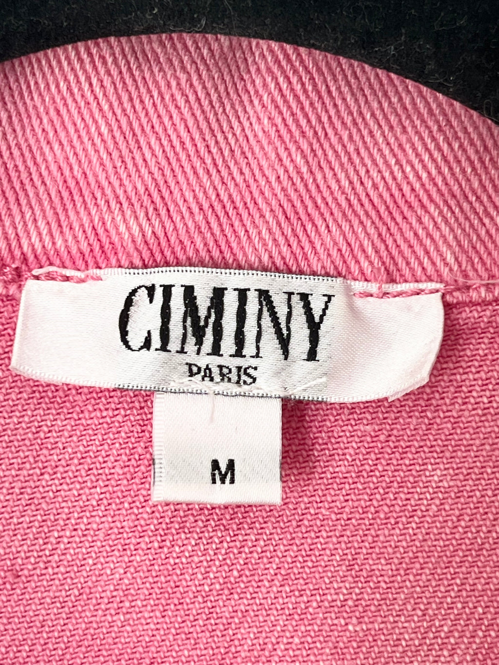 Titre : Gilet en jean rose délavé Ciminy Paris – Taille M
