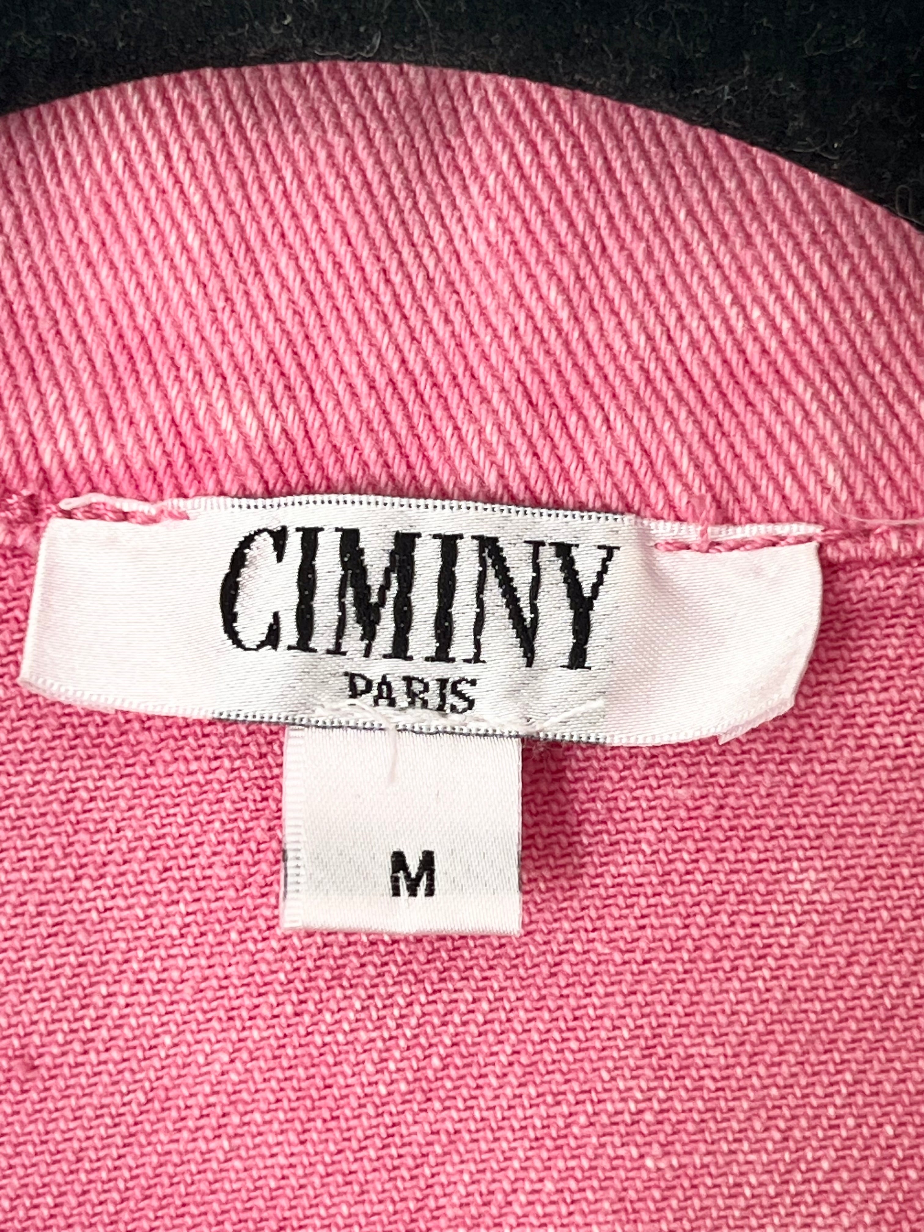 Titre : Gilet en jean rose délavé Ciminy Paris – Taille M