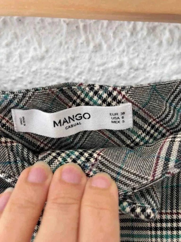 Pantalon tailleur à carreaux Mango – Taille 38