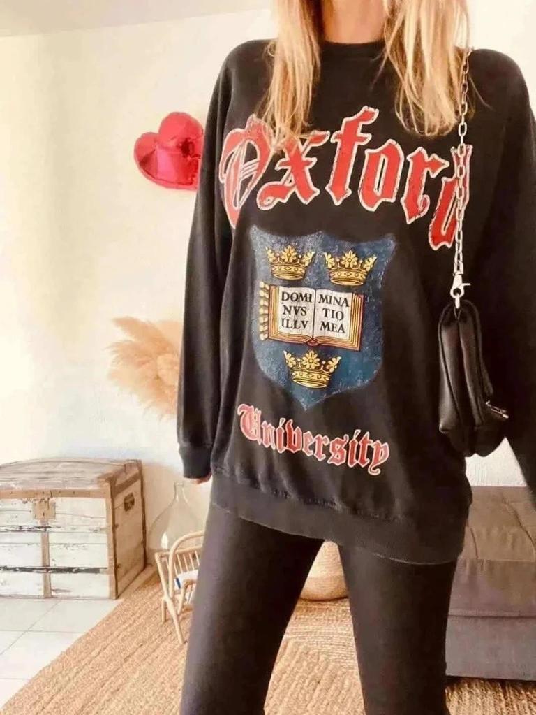 Sweat noir “oxford University” - Bershka 36 - B-231117-2650