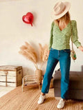 Blouse verte fleurie Mango – Taille 34/36