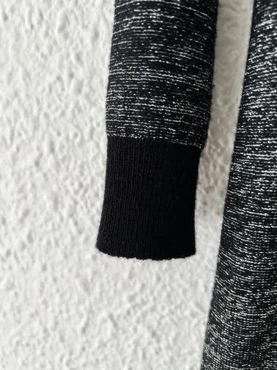 Robe Sandro gris chiné fils métalliques / finitions noires - taille 38