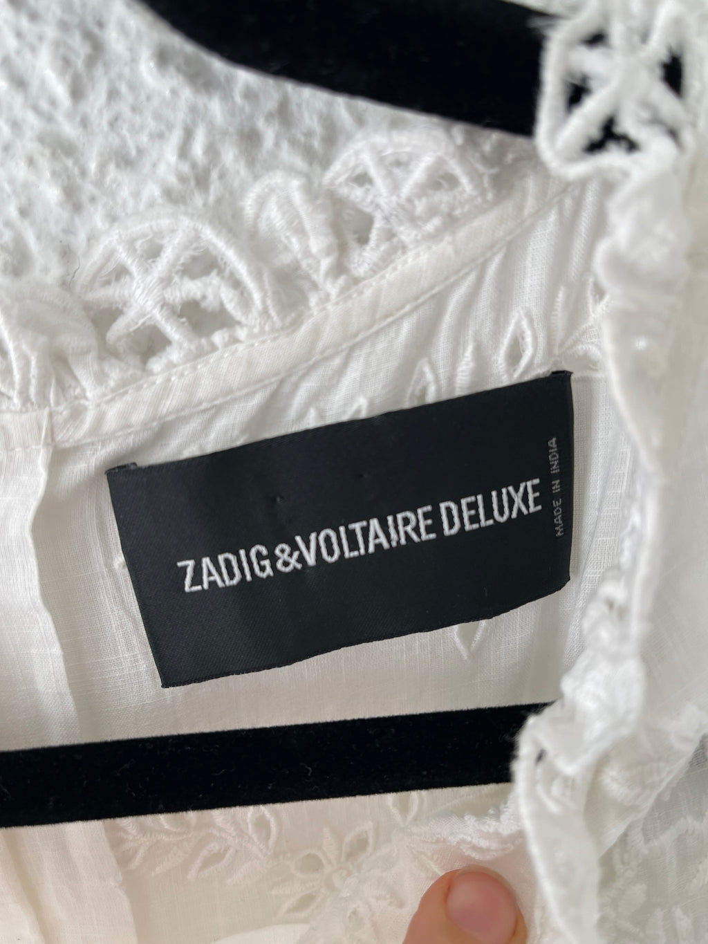 Robe broderie anglaise bohème écru Zadig & Voltaire