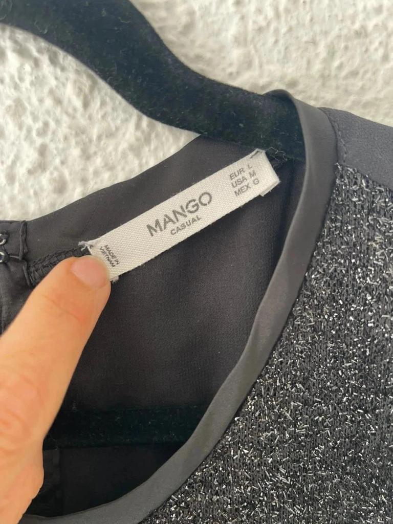 Top noir pailleté Mango – Taille L