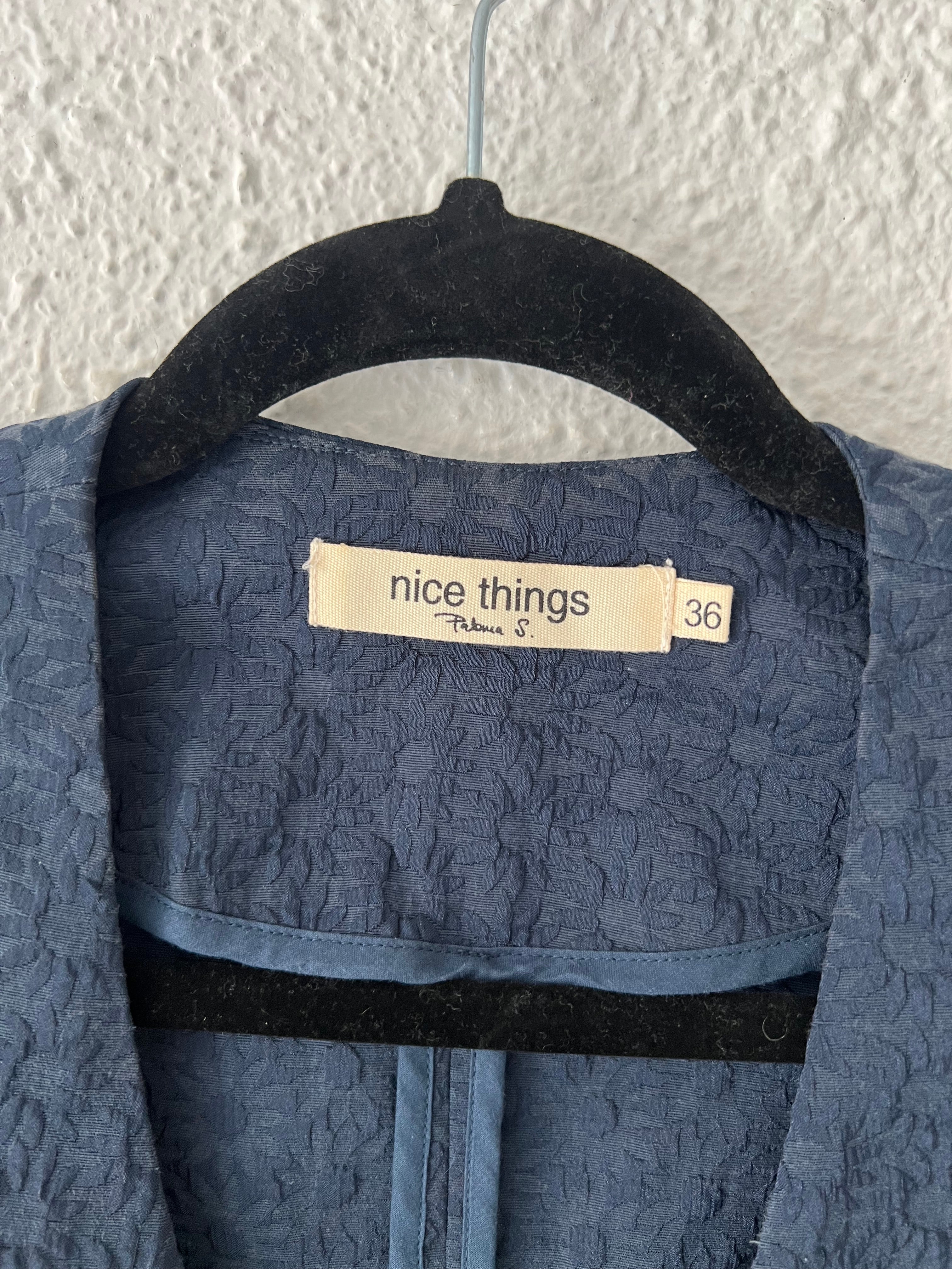 Veste cintrée bohème bleu marine Nice Things – Taille 36