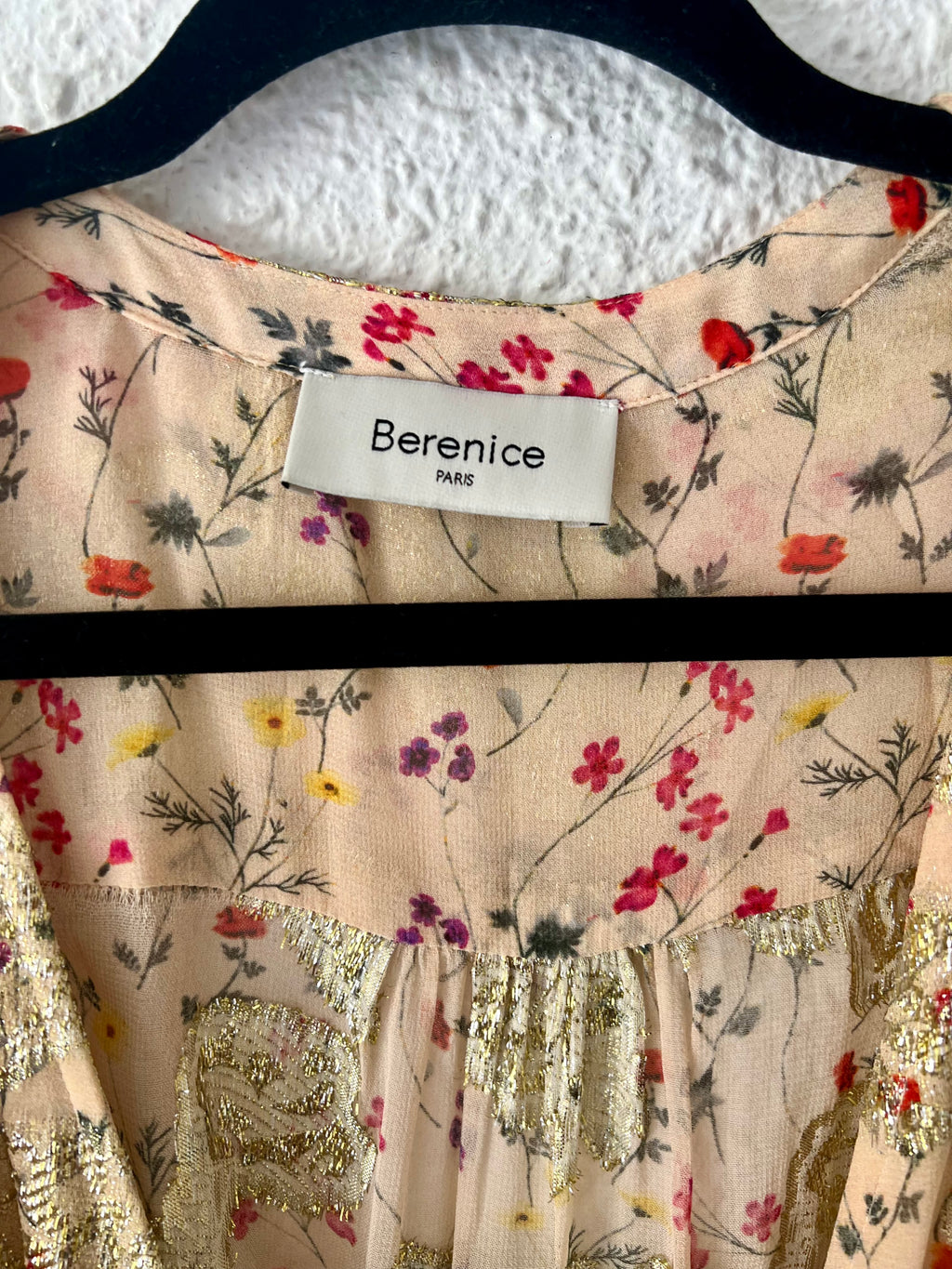 Robe portefeuille longue fleurie Berenice