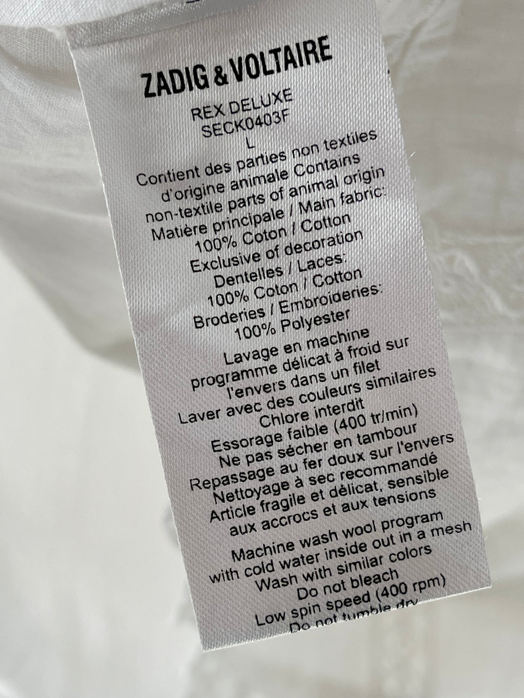 Robe broderie anglaise bohème écru Zadig & Voltaire