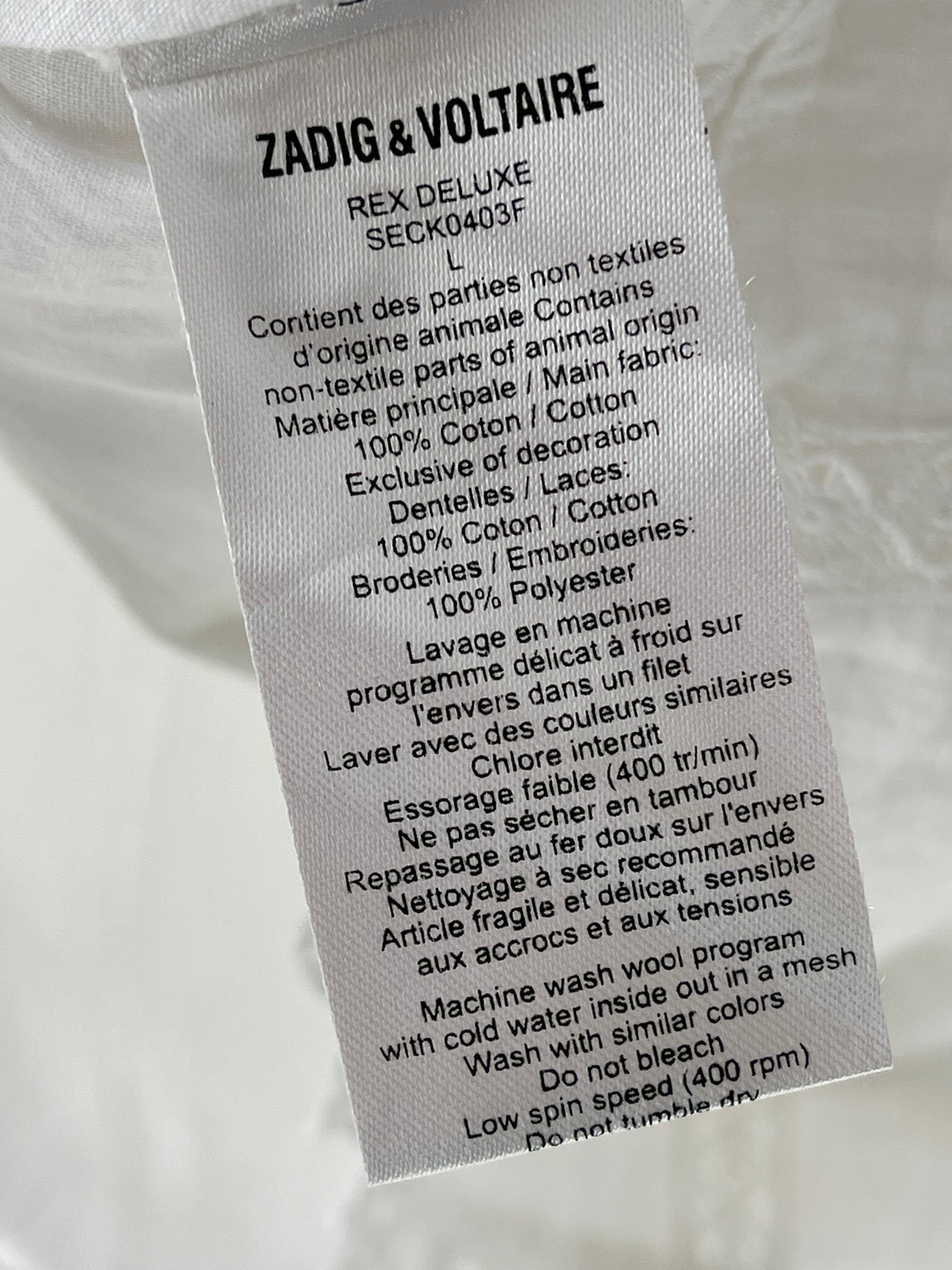 Robe broderie anglaise bohème écru Zadig & Voltaire