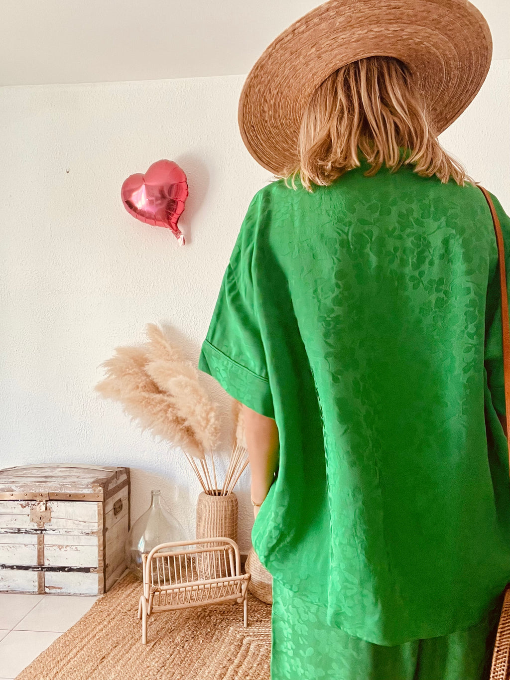 Ensemble chemise et short vert American Vintage – Taille S (36/38)