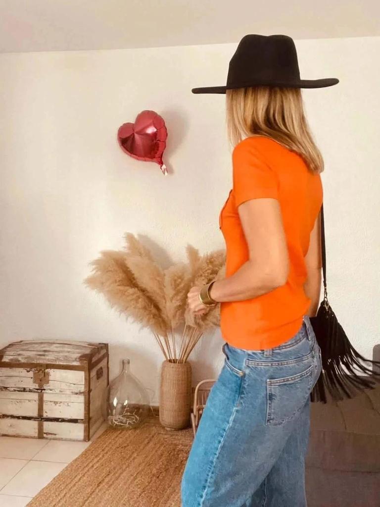 T-shirt orange Jpg Jean’s vintage – Taille XL