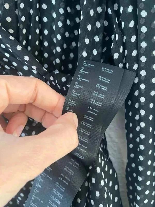 Robe Maje noire à pois neuve – Taille 36