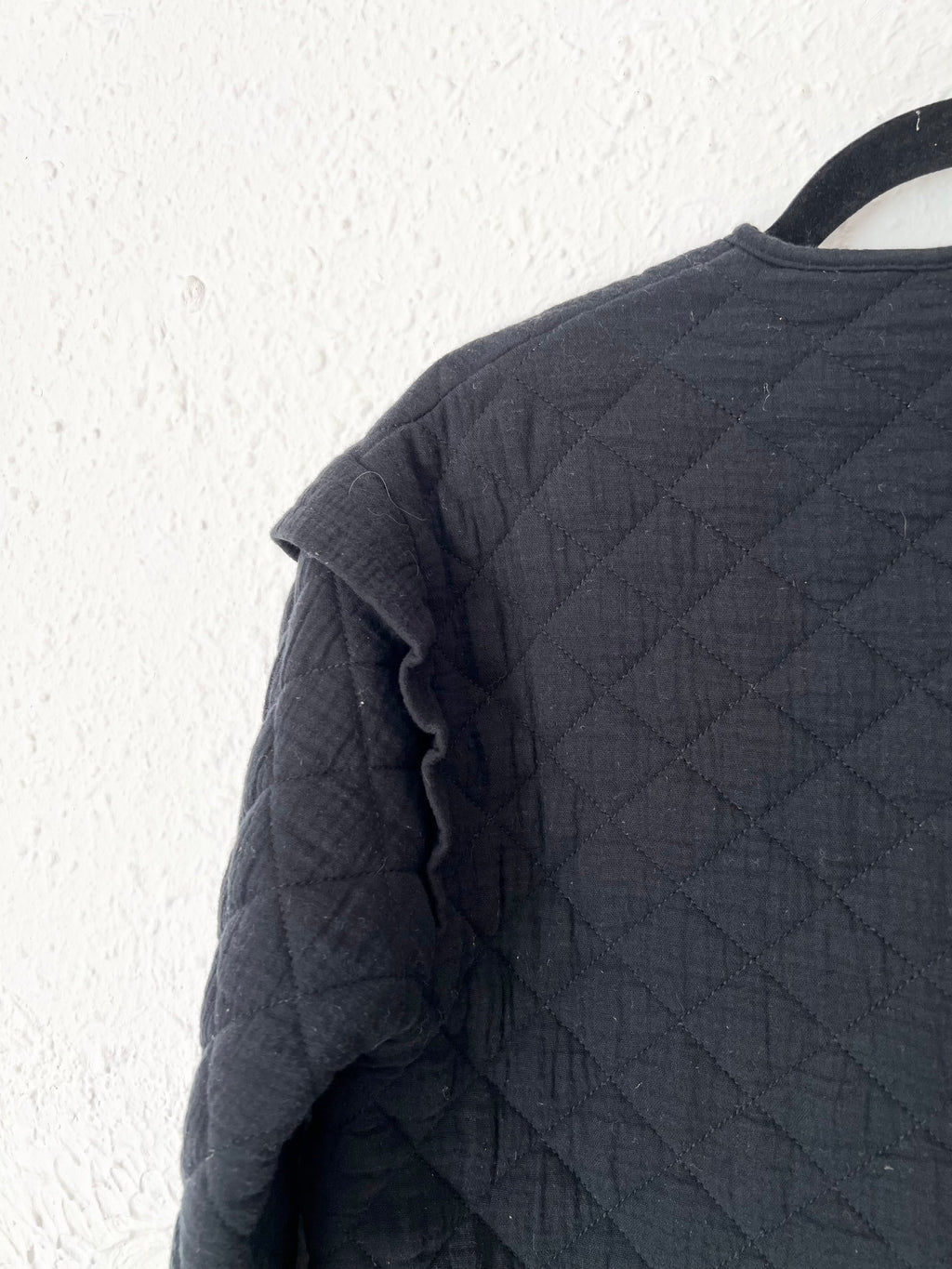 Veste matelassée col V noire seven/august – Taille S