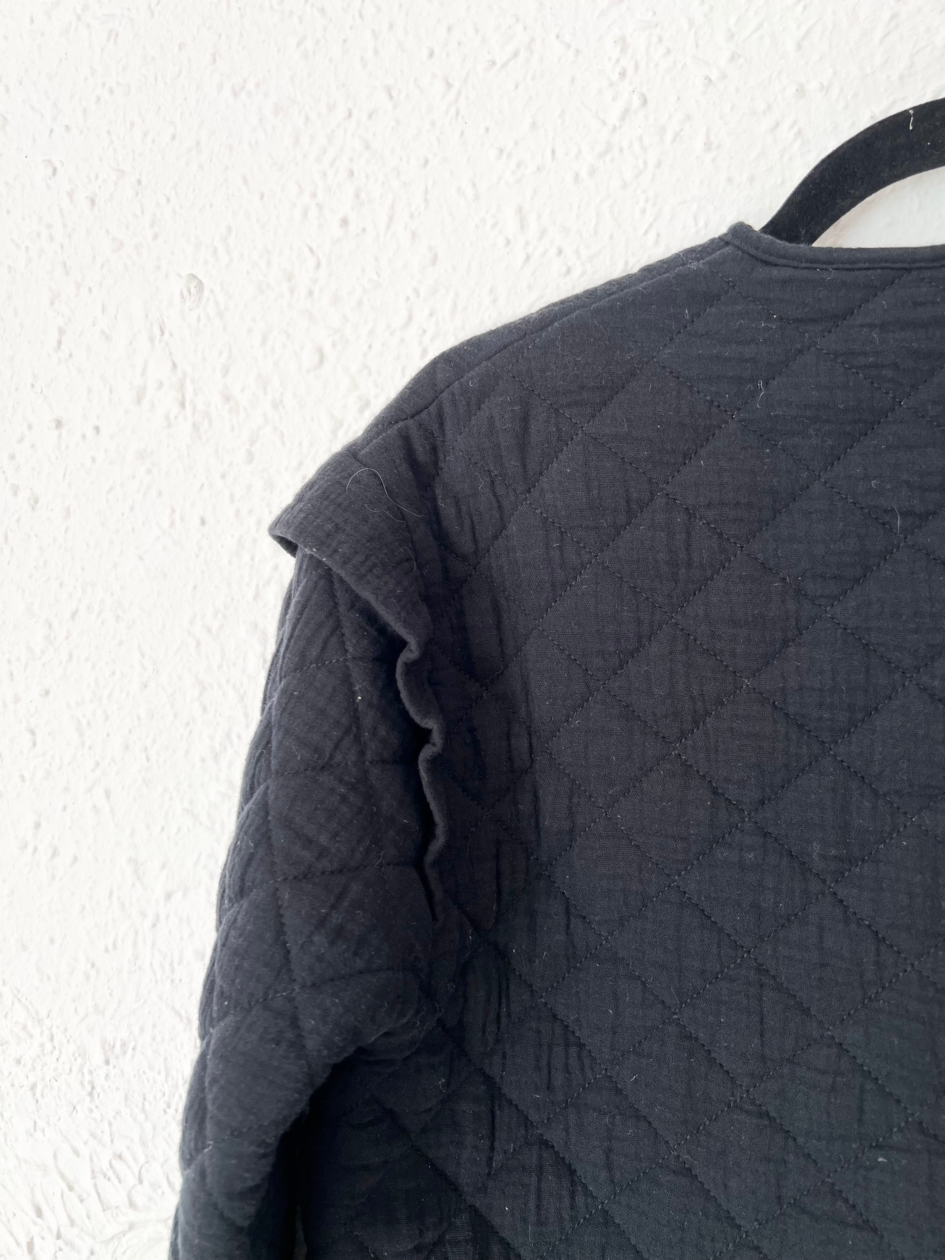 Veste matelassée col V noire seven/august – Taille S