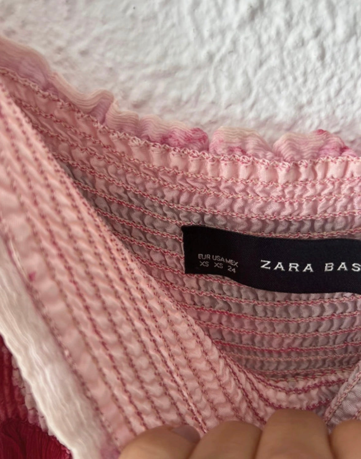 Robe longue fleurie smockée rose Zara Basic – Taille 36