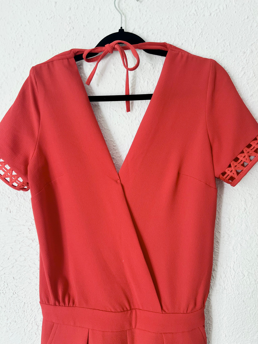 Combishort dentelle ajourée rouge Opullence – Taille 36