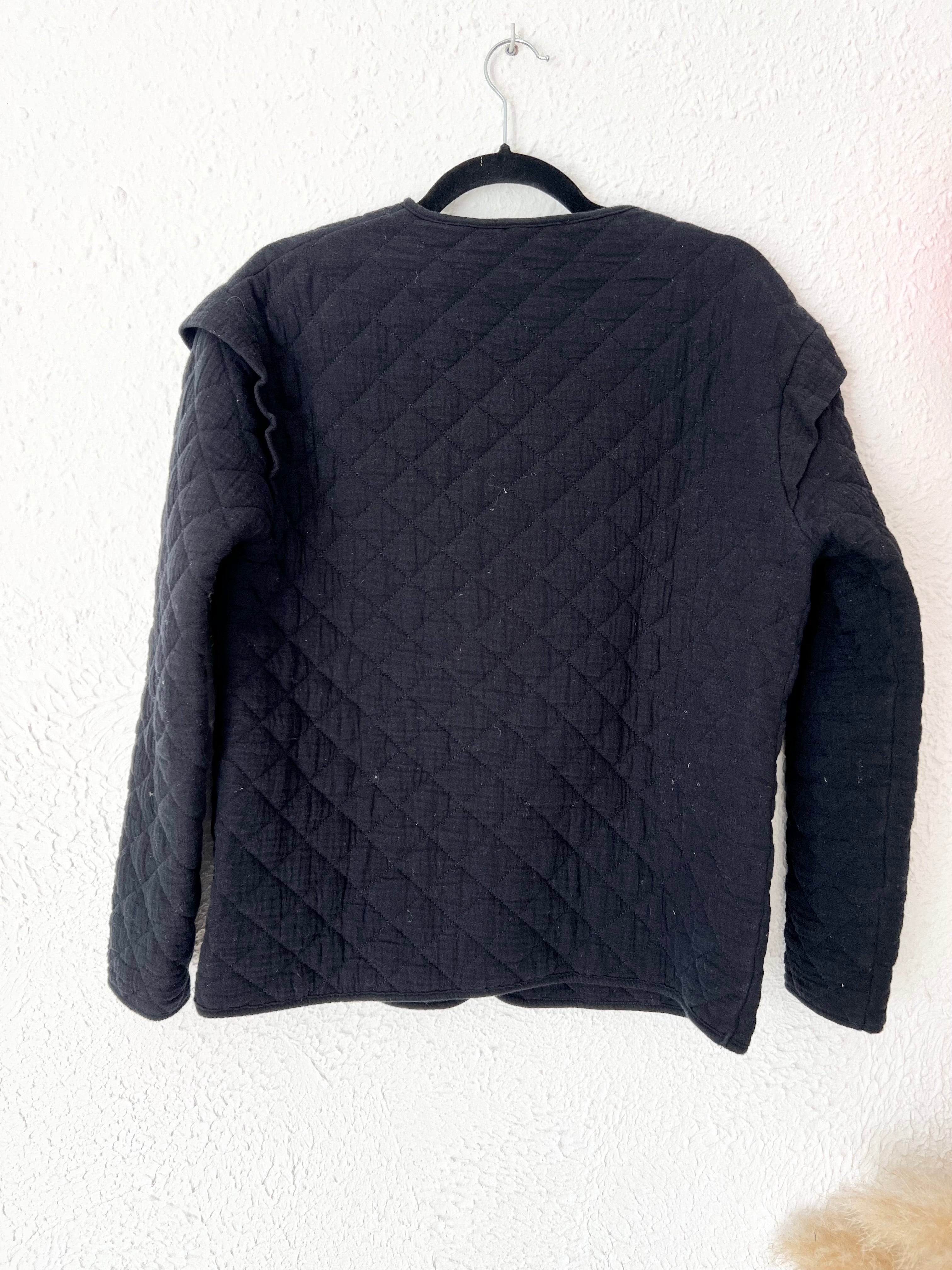 Veste matelassée col V noire seven/august – Taille S