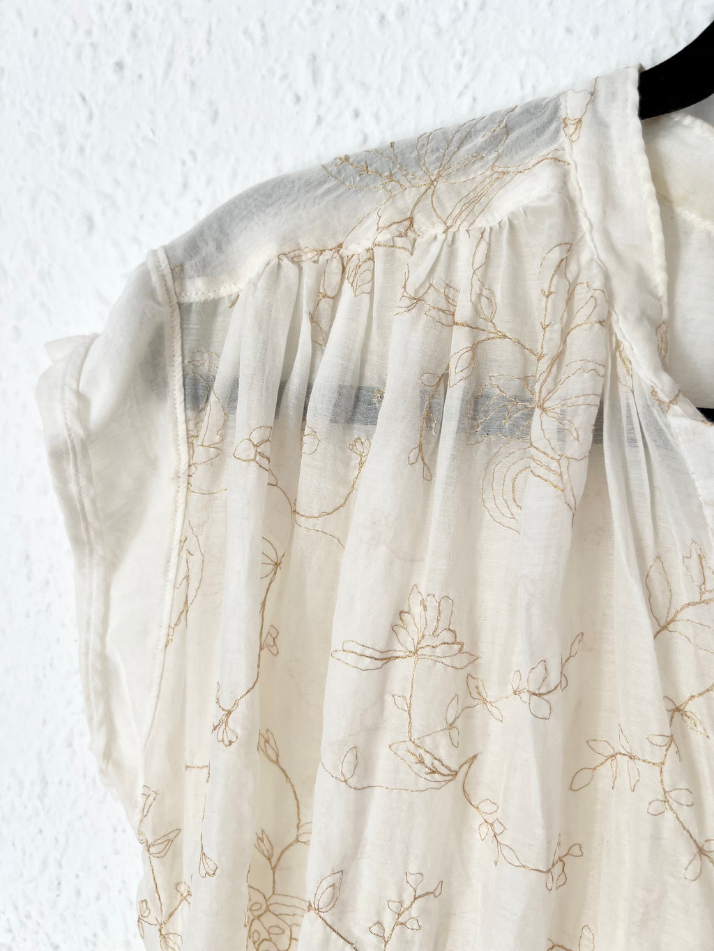 Robe chemise brodée écrue forte_forte Resort – Taille 0 (XS/S)