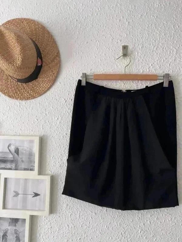 Jupe noire plissée soie Maje – Taille 38