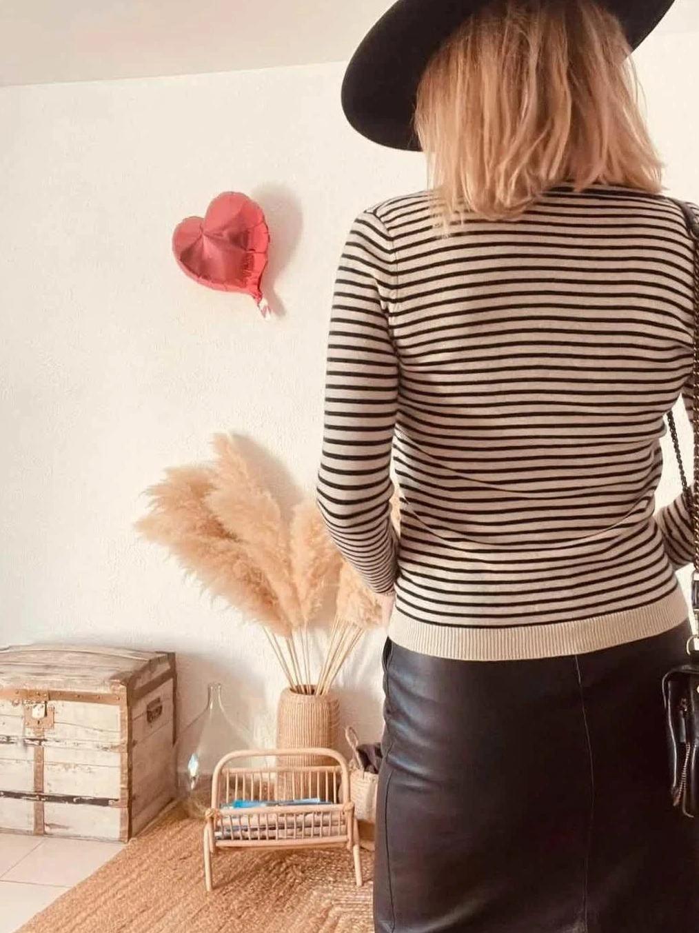 Cardigan marinière Sandro laine & cachemire – Taille 2