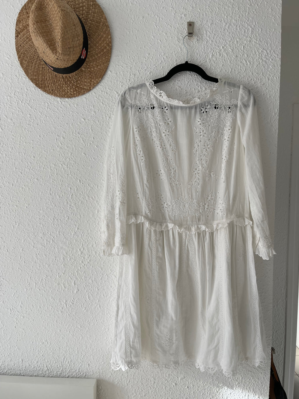Robe broderie anglaise bohème écru Zadig & Voltaire