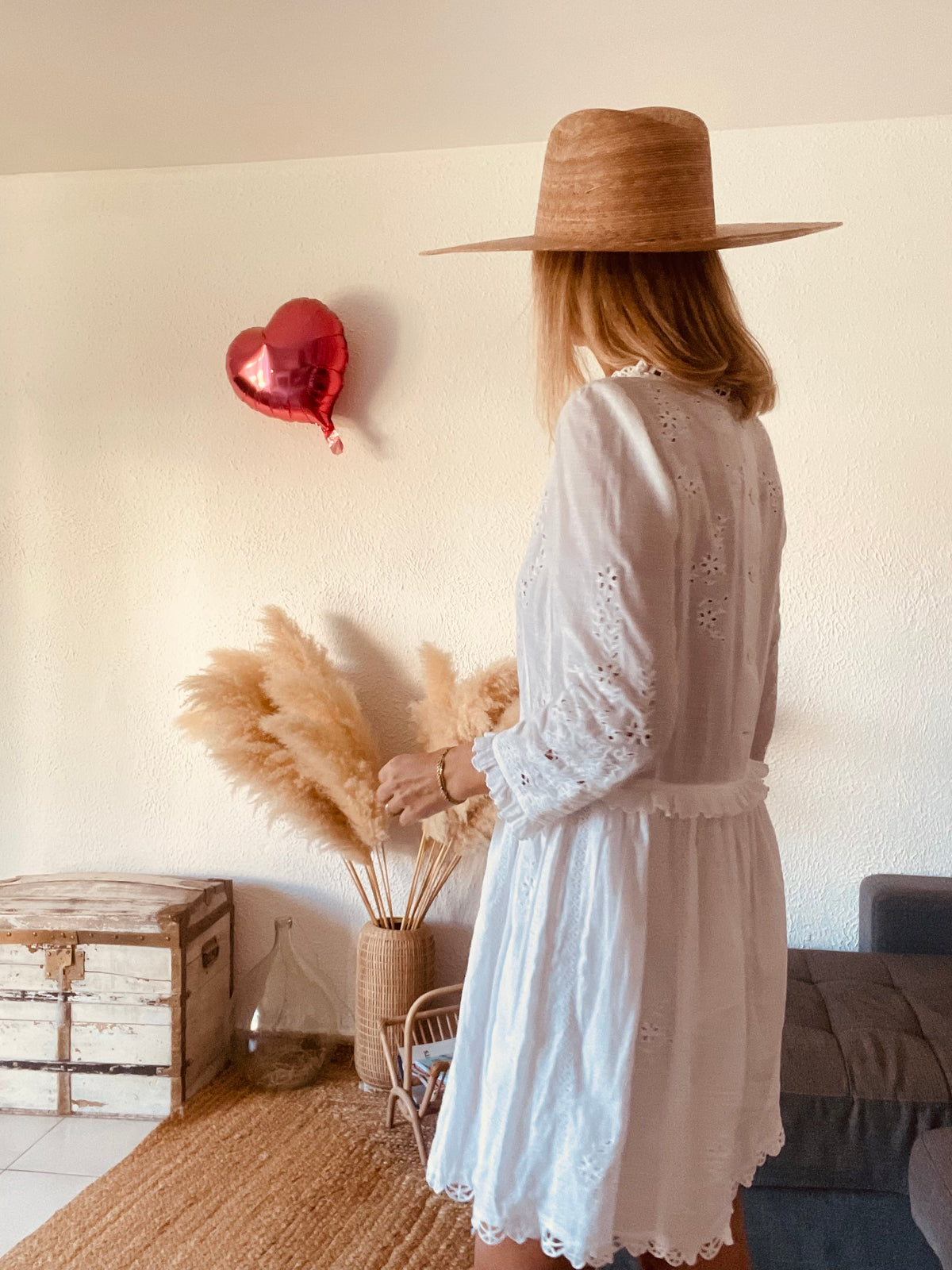 Robe broderie anglaise bohème écru Zadig & Voltaire