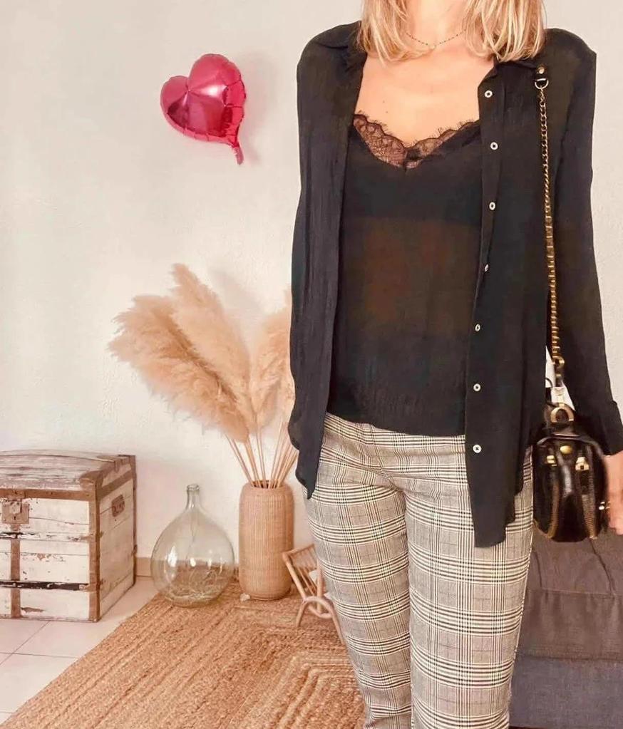 Pantalon tailleur à carreaux Mango – Taille 38