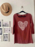 T-shirt rouge terre cuite Maison Scotch – Taille 3 -b-241103-3493