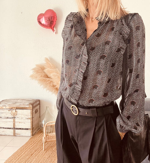 Chemise imprimée géométrique noir ba&sh – Taille 36
