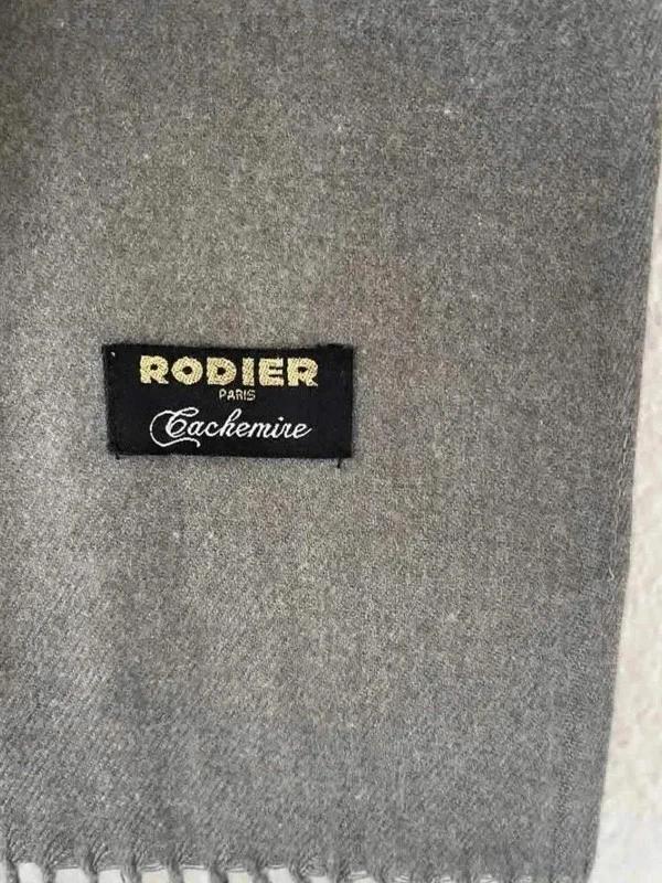 Étole grise Rodier Paris – Cachemire & Soie