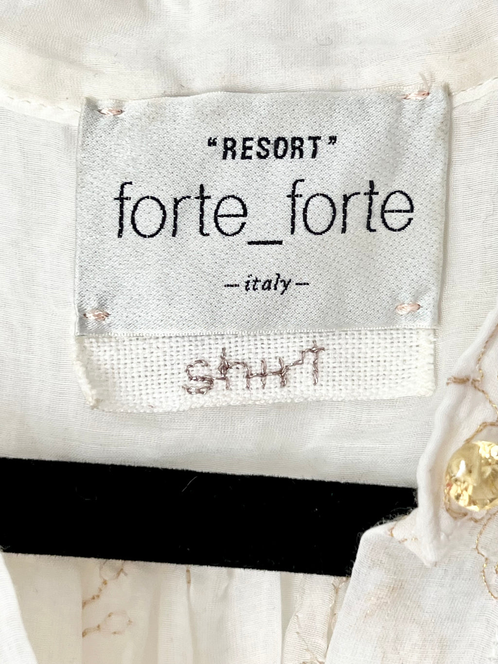 Robe chemise brodée écrue forte_forte Resort – Taille 0 (XS/S)