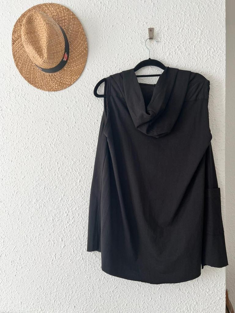 Gilet Maradoro noir coton, capuche - taille M