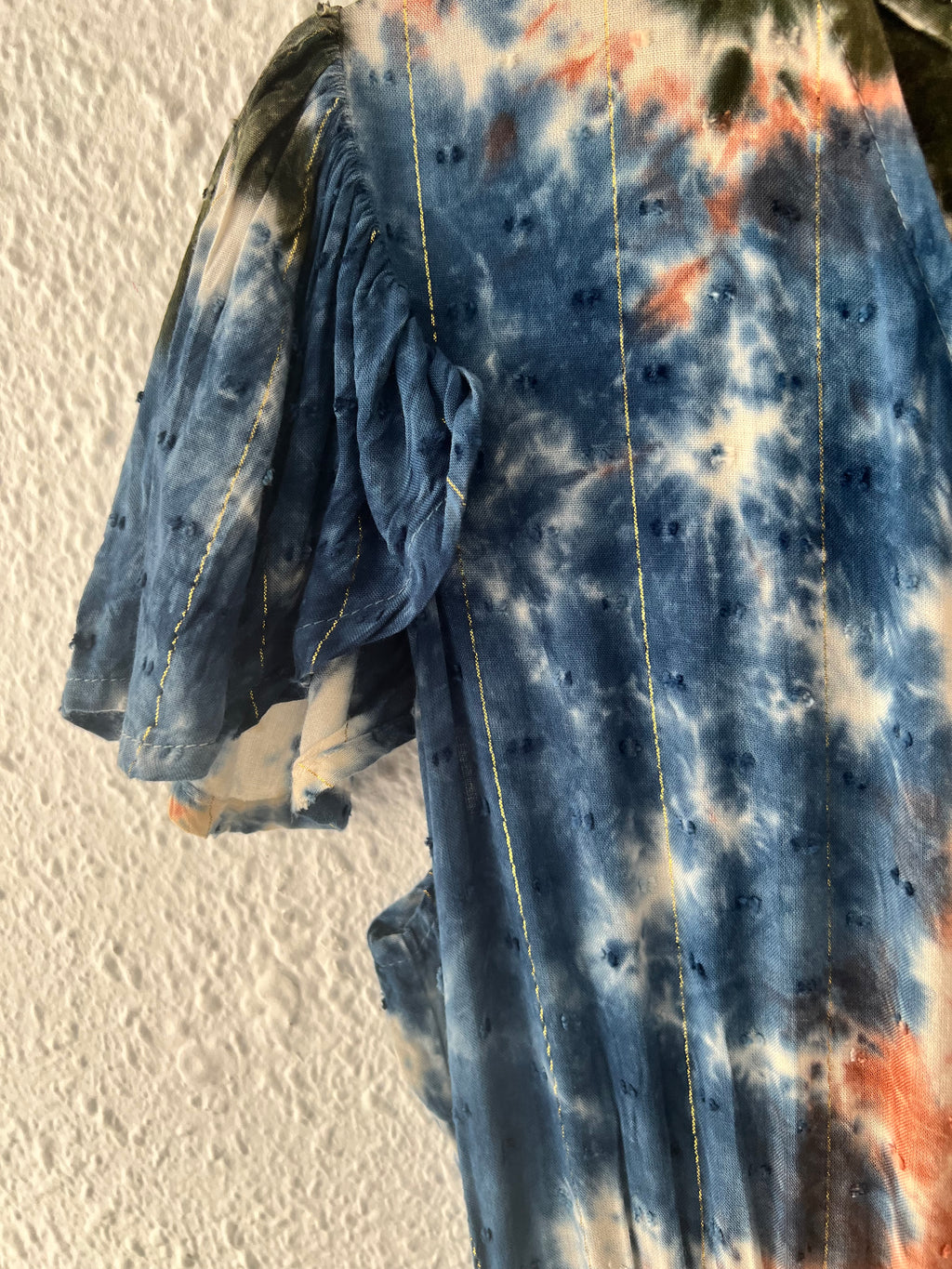 Robe longue tie-dye smockée multicolore Scandal! – Taille unique