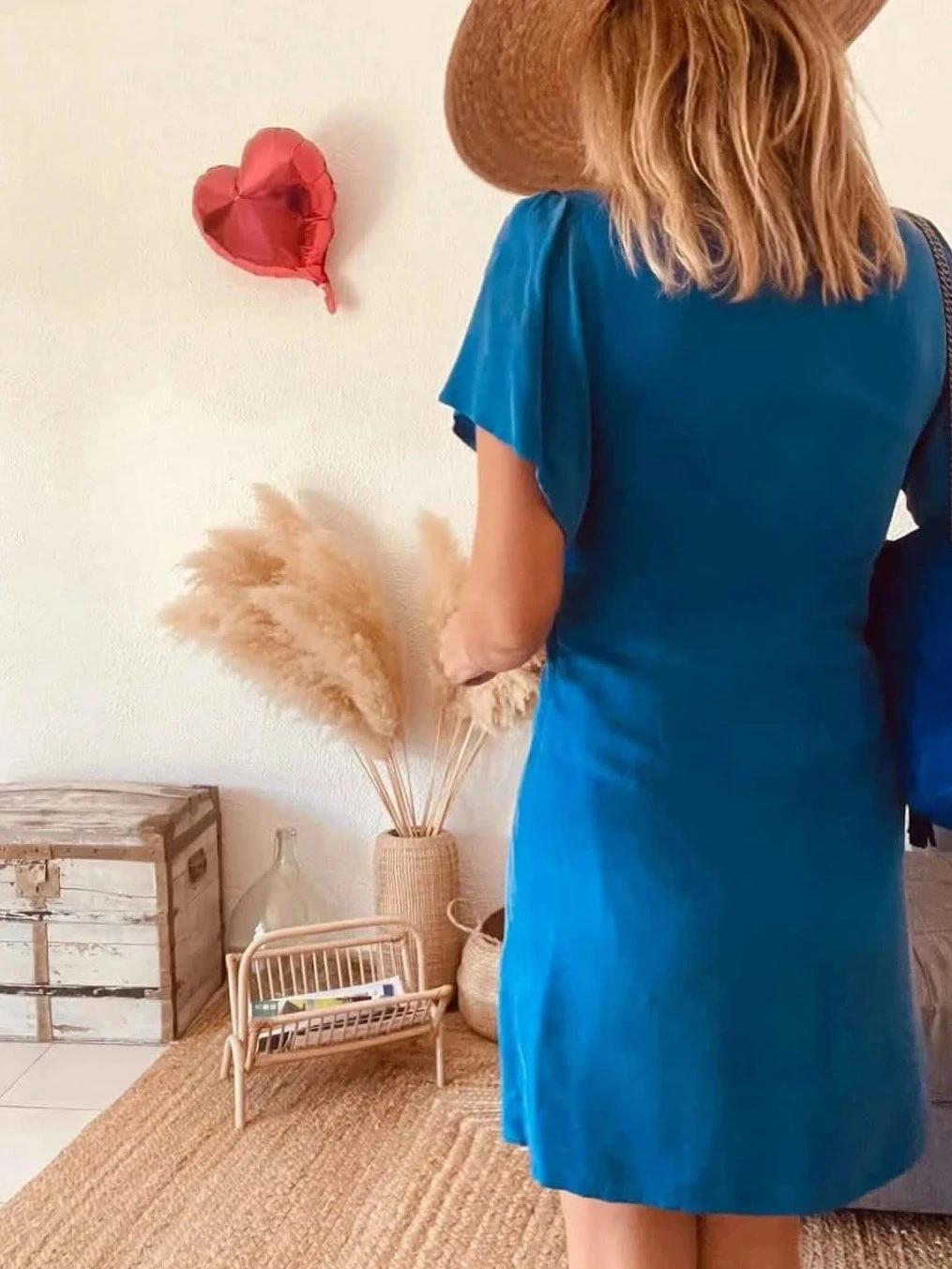 Robe courte bleue Suncoo Paris - Taille 1