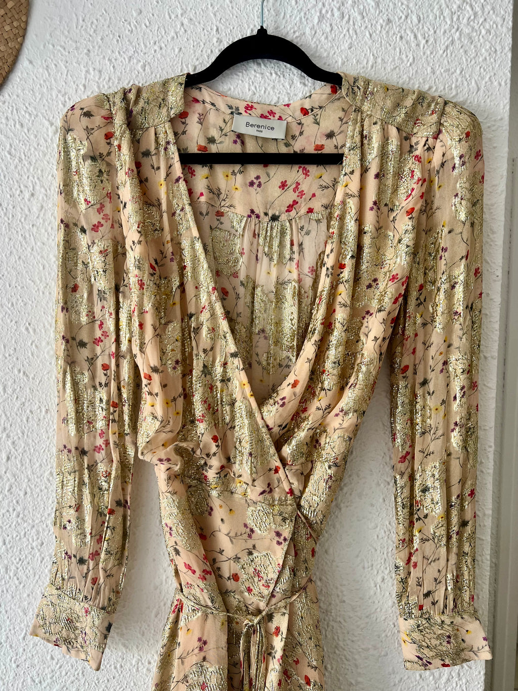 Robe portefeuille longue fleurie Berenice